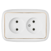 Bylectrica Розетка 2-местная СУ, серия ГАРМОНИЯ ЛЮКС, РС16-262 з