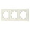 Bylectrica Рамка 3-х местная (с несъемной декор. вставкой), серия УЮТ, ЮЛИГ.735212.281-40бежевый