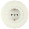 Bylectrica Розетка 1-местная СУ с заземляющим контактом (92 мм), серия ПРОВАНС круг, РС16-0402 бежевый