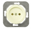 Bylectrica Механизм розетки 1-местной СУ без заземляющего контакта, серия ПРОВАНС, РС16-1401 шампань