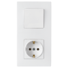 Bylectrica Блок (1 выключатель + розетка с заземляющим контактом) СУ, серия МАСТЕР, В-РЦ-7012