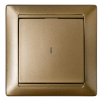 Bylectrica Выключатель 1-клавишный СУ с подсветкой, серия СТИЛЬ, С110-813 бронза