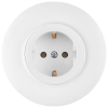 Bylectrica Розетка 1-местная СУ с заземляющим контактом (92 мм), серия ПРОВАНС круг, РС16-0402