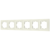 Bylectrica Рамка 6-х местная (с несъемной декор. вставкой), серия УЮТ, ЮЛИГ.735212.284-40бежевый