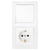 Bylectrica Блок (1 выключатель + розетка с заземляющим контактом) СУ, серия СТИЛЬ, В-РЦ-691