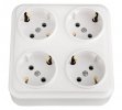 Bylectrica Розетка 4-местная ОУ с заземляющим контактом, квадратная, серия ВАРИАНТ, РА16-0192