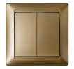 Bylectrica Выключатель 2-клавишный СУ, серия СТИЛЬ, С510-803 бронза