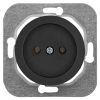 Bylectrica Механизм розетки 1-местной СУ без заземляющего контакта, серия ПРОВАНС, РС16-1401 графит