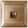 Bylectrica Розетка телефонная 4-х контактная, серия СТИЛЬ, ТР4-034 бронза