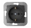 Bylectrica Механизм розетки с заземляющим контактом со шторками, серия УЮТ, РС16-532 графит