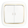 Bylectrica Выключатель 2-клавишный, скрытая установка, 10А, проходной, серия ГАРМОНИЯ ЛЮКС, С(6+6) 10-843 з