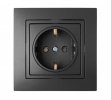 Bylectrica Розетка 1-местная СУ с заземляющим контактом, серия УЮТ, РС16-339 графит
