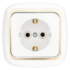 Bylectrica Розетка 1-местная СУ с заземляющим контактом, серия ГАРМОНИЯ ЛЮКС, РС16-256 з