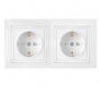 Bylectrica Розетка 2-местная СУ с заземляющим контактом со шторками на шинах, серия УЮТ, РС16-754