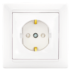 Bylectrica Розетка 1-местная СУ с заземляющим контактом со шторкой, серия СТИЛЬ, РС16-317