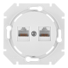 Bylectrica Механизм компьютерной розетки 2-местной кат 6е, СУ, серия ПРОВАНС, РК216-6312