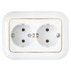 Bylectrica Розетка 2-местная СУ с заземляющим контактом, серия ГАРМОНИЯ ЛЮКС, РС16-239 з