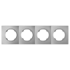 Bylectrica Рамка 4-х местная, квадрат серия ПРОВАНС квадрат, ЮЛИГ.735212.502 серебро