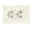 Bylectrica Розетка 2-местная СУ с заземляющим контактом, серия УЮТ, РС16-348 бежевый