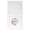 Bylectrica Блок (1 выключатель + розетка с заземляющим контактом со шторкой) СУ, серия СТИЛЬ, В-РЦ-713