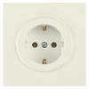 Bylectrica Розетка 1-местная СУ с заземляющим контактом, серия ПРОВАНС квадрат, РС16-0302 бежевый