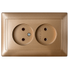Bylectrica Розетка 2-местная СУ, серия СТИЛЬ, РС16-307 бронза