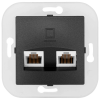 Bylectrica Механизм компьютерной розетки 2-местной, серия УЮТ, РК216-011 графит