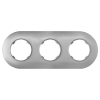Bylectrica Рамка 3-х местная, круг, серия ПРОВАНС круг, ЮЛИГ.735212.501 серебро