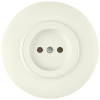 Bylectrica Розетка 1-местная СУ без заземляющего контакта (92 мм), серия ПРОВАНС круг, РС16-0401 бежевый