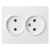 Bylectrica Розетка 2-местная СУ без заземляющего контакта, серия МАСТЕР, РС16-0041