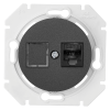 Bylectrica Механизм компьютерной розетки 1-местной кат 6е, СУ, серия ПРОВАНС, РК18-6311 графит