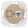 Bylectrica Механизм компьютерной розетки 1-местной кат 6е, СУ, серия ПРОВАНС, РК18-6311 шампань