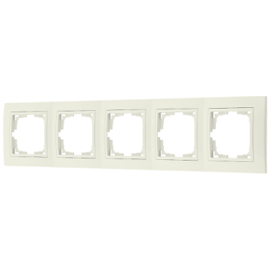 Фотография товара 'Bylectrica Рамка 5-х местная (с несъемной декор. вставкой), серия УЮТ, ЮЛИГ.735212.283-40бежевый'