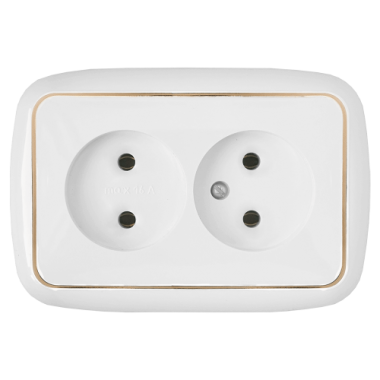 Фотография товара 'Bylectrica Розетка 2-местная СУ, серия ГАРМОНИЯ ЛЮКС, РС16-262 з'