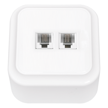 Фотография товара 'Bylectrica Розетка телефонная 2-х местная, серия ПРАЛЕСКА, ТР24-032'