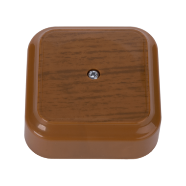 Фотография товара 'Bylectrica Коробка-монтажная для разводки проводов с клеммными колодками (50*50*25 мм), КМ-275 дуб темный'