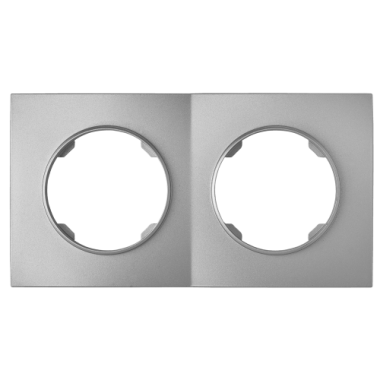 Фотография товара 'Bylectrica Рамка 2-х местная, квадрат серия ПРОВАНС квадрат, ЮЛИГ.735212.498 серебро'