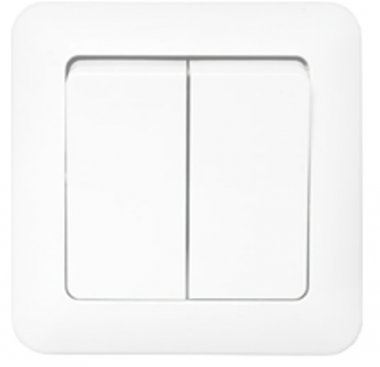 Фотография товара 'Bylectrica Выключатель 2-клавишный СУ (6А), серия ПАРИТЕТ, С56-782'