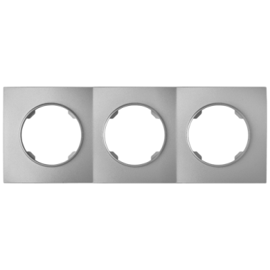 Фотография товара 'Bylectrica Рамка 3-х местная, квадрат серия ПРОВАНС квадрат, ЮЛИГ.735212.500 серебро'