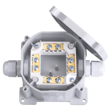 Фотография товара 'Bylectrica Коробка монтажная с клеммными колодками при открытой разводке (2 ввода) IP67, КМ-238'