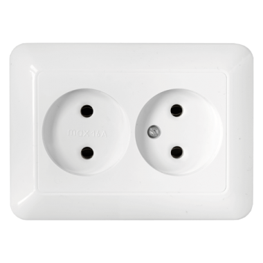 Фотография товара 'Bylectrica Розетка 2-местная СУ, серия ПАРИТЕТ, РС16-301'