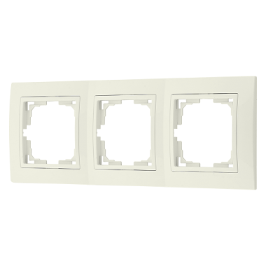 Фотография товара 'Bylectrica Рамка 3-х местная (с несъемной декор. вставкой), серия УЮТ, ЮЛИГ.735212.281-40бежевый'