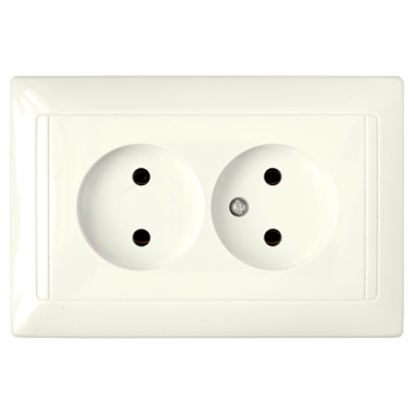 Фотография товара 'Bylectrica Розетка 2-местная СУ, серия СТИЛЬ, РС16-307 бежевый'