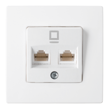 Фотография товара 'Bylectrica Розетка компьютерная 2-х местная, серия МАСТЕР, РК216-5012'