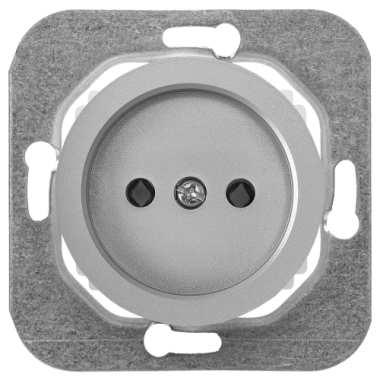 Фотография товара 'Bylectrica Механизм розетки 1-местной СУ без заземляющего контакта, серия ПРОВАНС, РС16-1401 серебро'