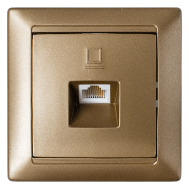 Фотография товара 'Bylectrica Розетка компьютерная, серия СТИЛЬ, РК18-006 бронза'