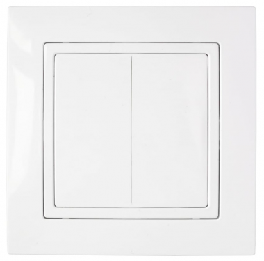 Фотография товара 'Bylectrica Выключатель 2-клавишный СУ IP44, серия УЮТ, С510-875'