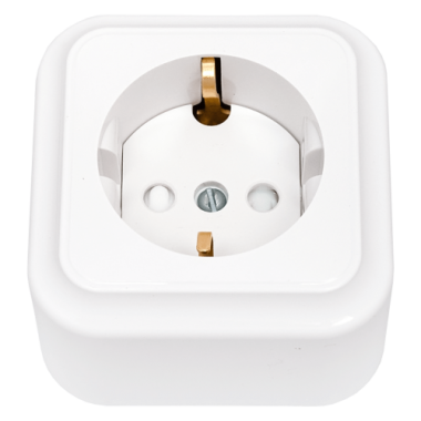 Фотография товара 'Bylectrica Розетка 1-местная ОУ с заземляющим контактом со шторкой, серия ПРАЛЕСКА, РА16-280'