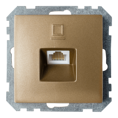 Фотография товара 'Bylectrica Механизм розетки компьютерная+телефон., серия СТИЛЬ, РК18-007 бронза'