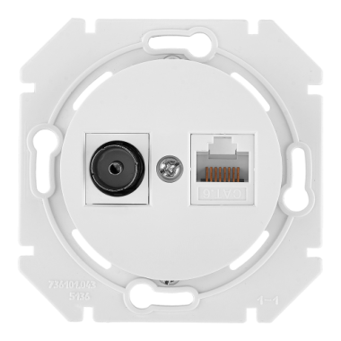 Фотография товара 'Bylectrica Механизм компьютерной розетки +ТВ, СУ, серия ПРОВАНС, ТК-6351'